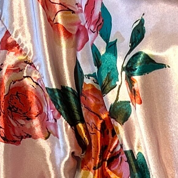 Kimono Robe OSFM Pink floral silky Gift Sexy Essential Lingerie Feminine Romanti - Picture 5 of 5